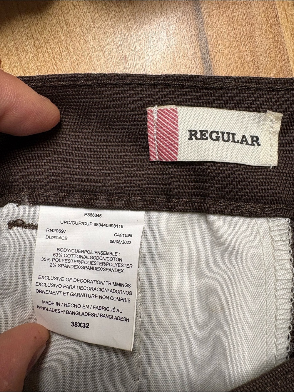 Dickies NWT Men’s Brown Work Pants - Flexible Comfort 38/32 - Picture 5 of 7